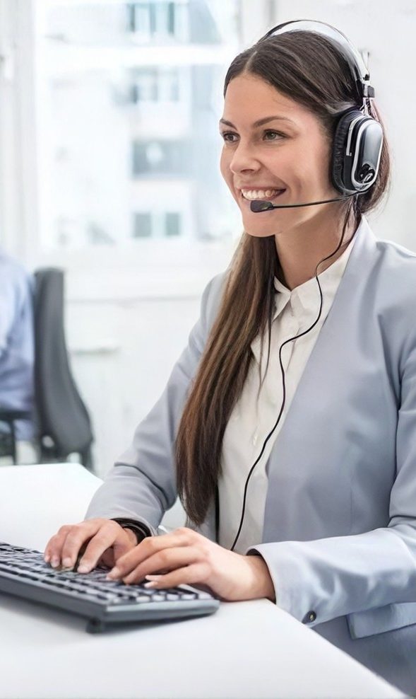 Application Associates team member helping a customer by phone